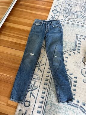 Grlfrnd Blue High-Rise Button-Fly Women's Jeans